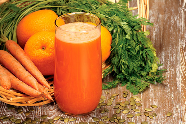 Benefits of carrot juice in combination with other juices