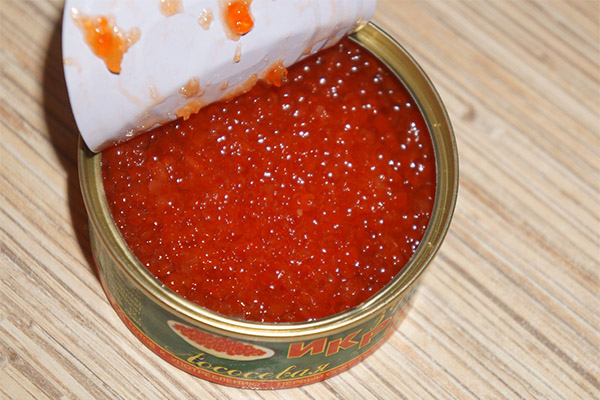 How to store red caviar in a tin