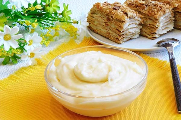 Cream plombière for Napoleon cake